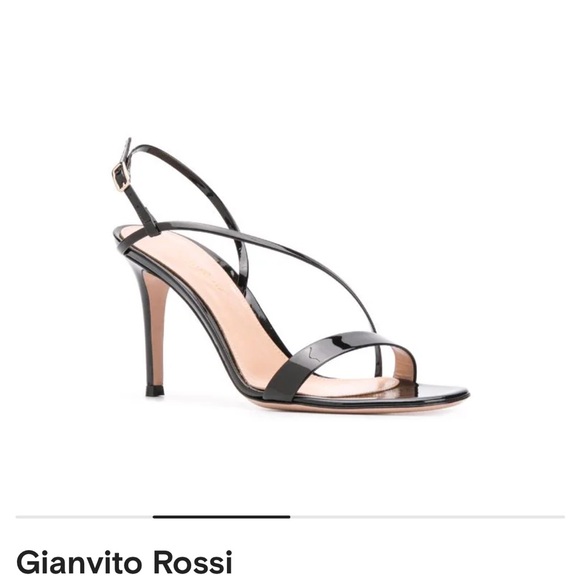 Gianvito Rossi Manhattan 85 Patent Leather Black
Slingback Heels Size 39.5 - Picture 10 of 10